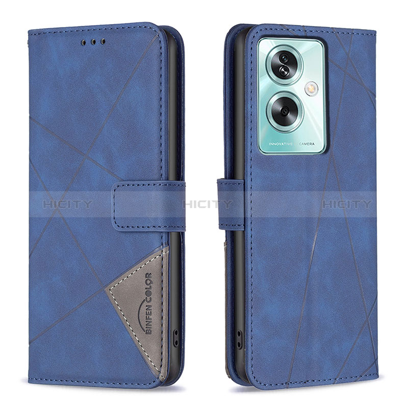 Coque Portefeuille Livre Cuir Etui Clapet B08F pour Oppo A2 5G Bleu Plus