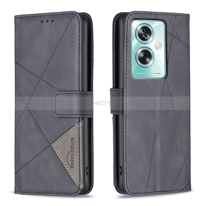 Coque Portefeuille Livre Cuir Etui Clapet B08F pour Oppo A2 5G Noir Plus