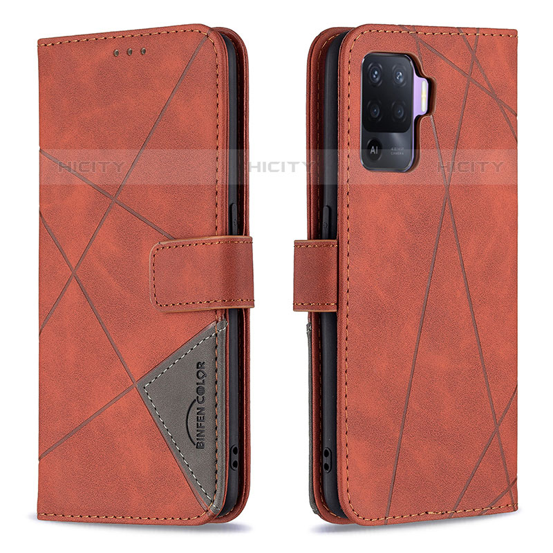 Coque Portefeuille Livre Cuir Etui Clapet B08F pour Oppo A94 4G Orange Plus