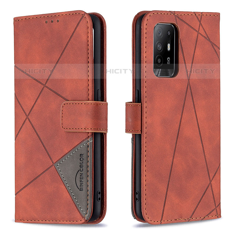 Coque Portefeuille Livre Cuir Etui Clapet B08F pour Oppo A95 5G Orange Plus