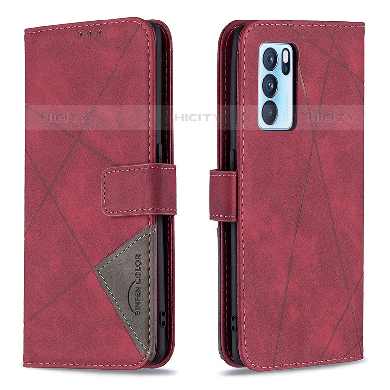 Coque Portefeuille Livre Cuir Etui Clapet B08F pour Oppo Reno6 Pro 5G India Plus