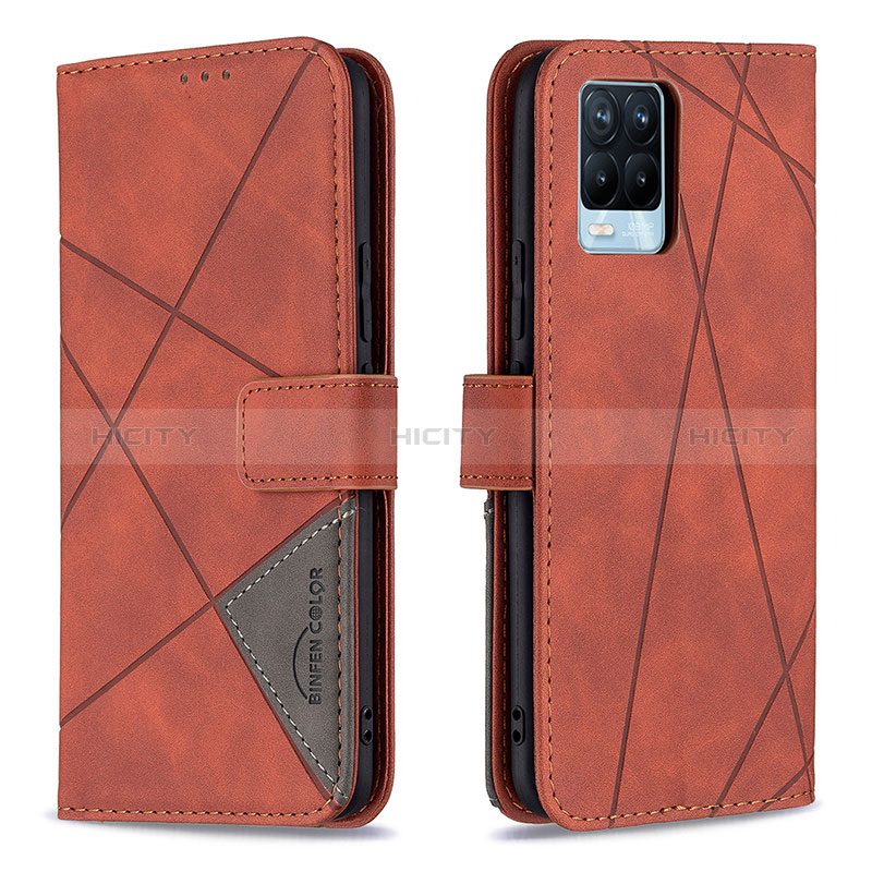 Coque Portefeuille Livre Cuir Etui Clapet B08F pour Realme 8 4G Orange Plus