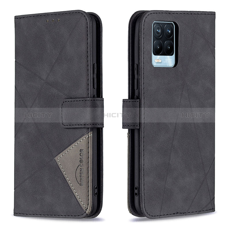 Coque Portefeuille Livre Cuir Etui Clapet B08F pour Realme 8 Pro Noir Plus