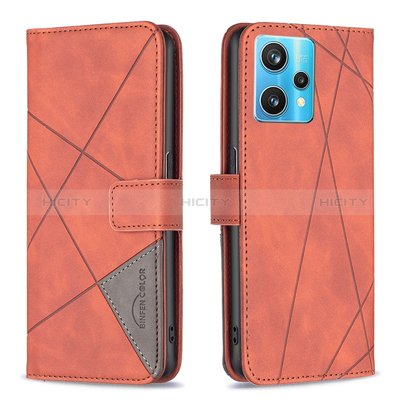 Coque Portefeuille Livre Cuir Etui Clapet B08F pour Realme 9 4G Orange Plus