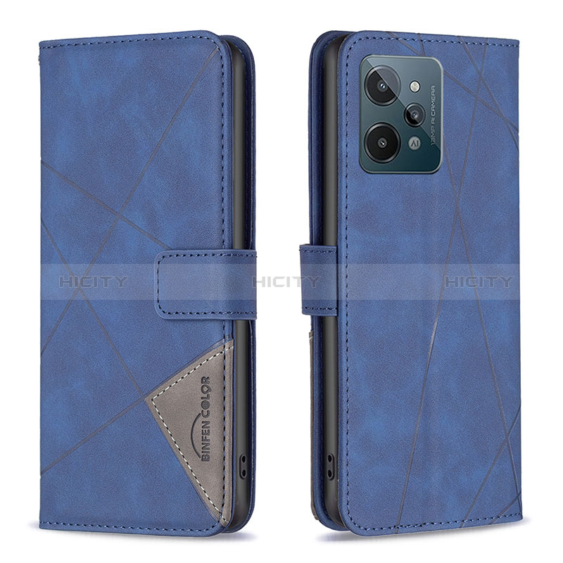 Coque Portefeuille Livre Cuir Etui Clapet B08F pour Realme C31 Bleu Plus