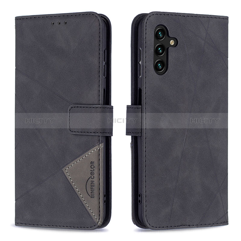 Coque Portefeuille Livre Cuir Etui Clapet B08F pour Samsung Galaxy A04s Noir Plus