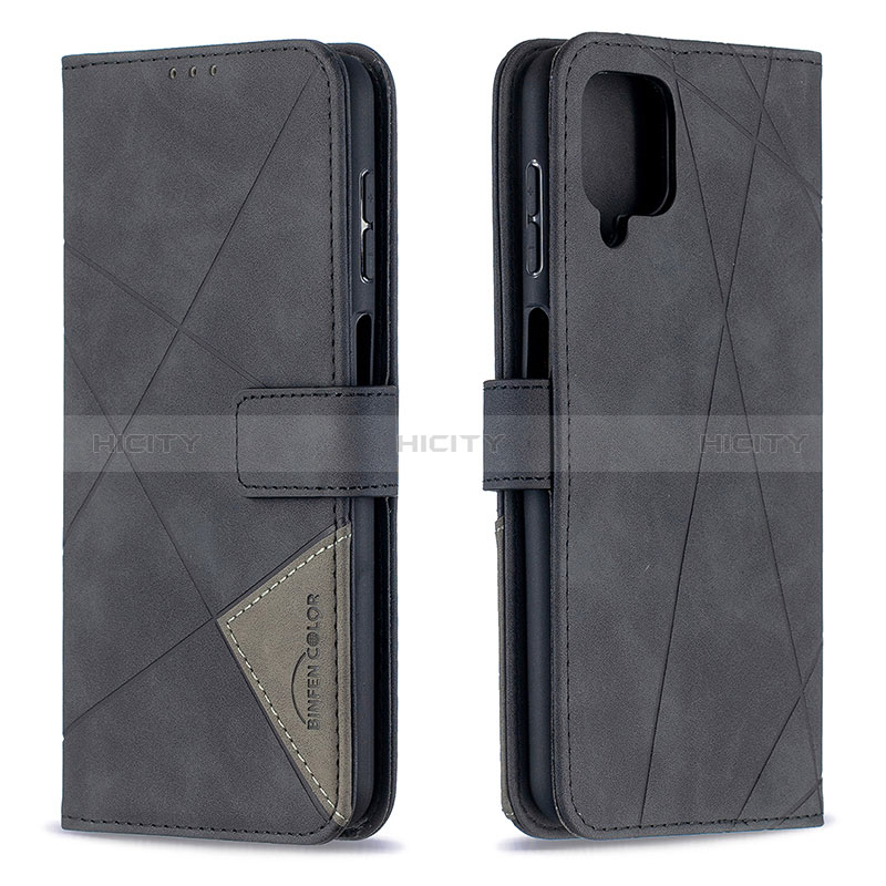 Coque Portefeuille Livre Cuir Etui Clapet B08F pour Samsung Galaxy A12 5G Noir Plus