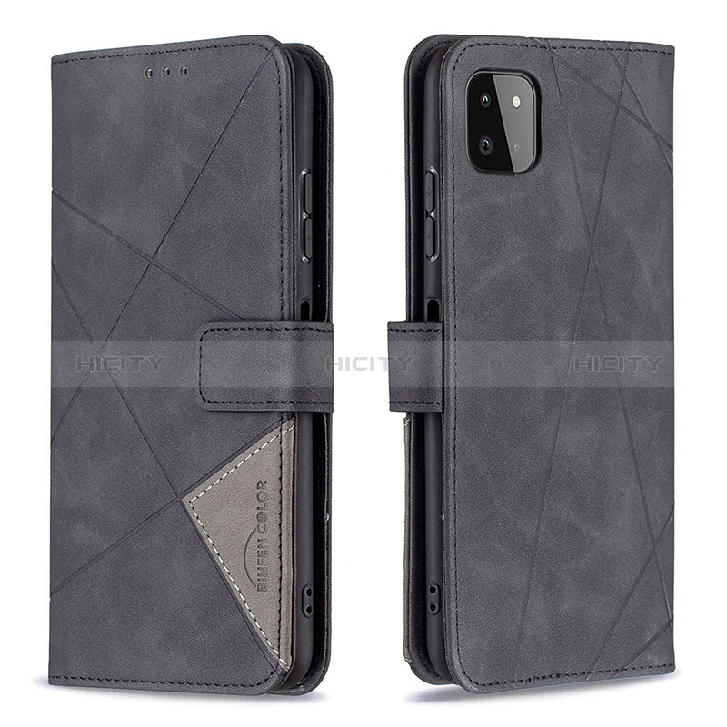 Coque Portefeuille Livre Cuir Etui Clapet B08F pour Samsung Galaxy A22s 5G Noir Plus