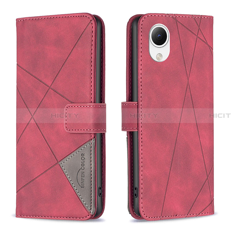 Coque Portefeuille Livre Cuir Etui Clapet B08F pour Samsung Galaxy A23s Rouge Plus
