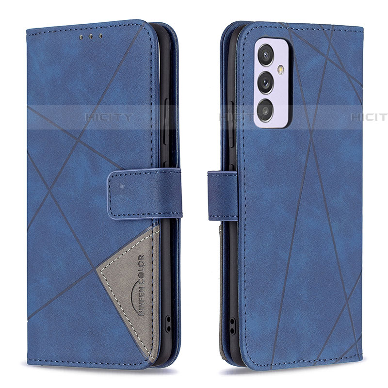 Coque Portefeuille Livre Cuir Etui Clapet B08F pour Samsung Galaxy A24 4G Bleu Plus