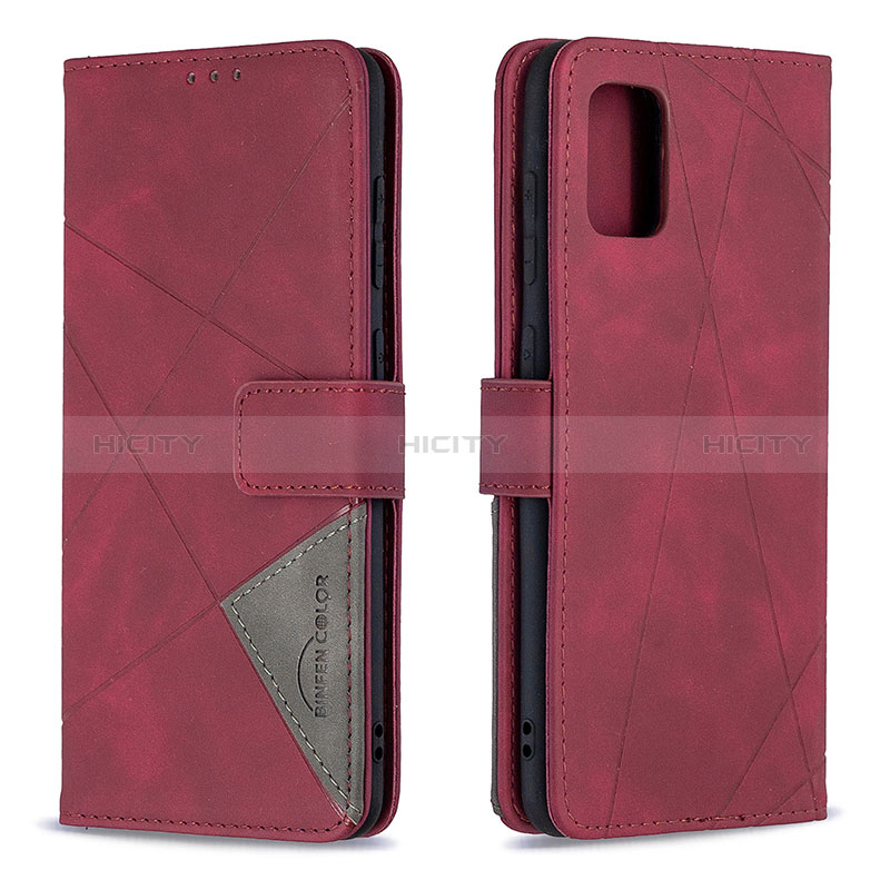 Coque Portefeuille Livre Cuir Etui Clapet B08F pour Samsung Galaxy A31 Rouge Plus