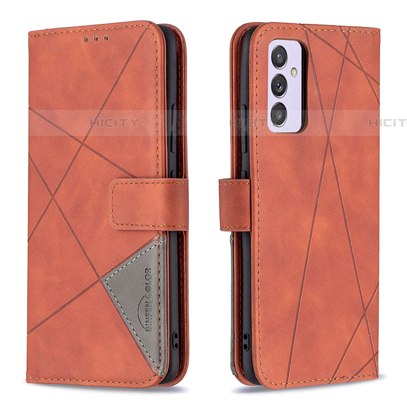 Coque Portefeuille Livre Cuir Etui Clapet B08F pour Samsung Galaxy A34 5G Orange Plus