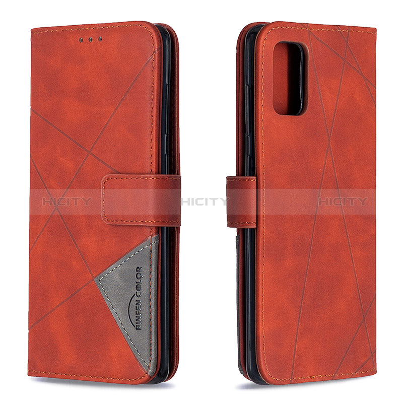 Coque Portefeuille Livre Cuir Etui Clapet B08F pour Samsung Galaxy A71 5G Orange Plus