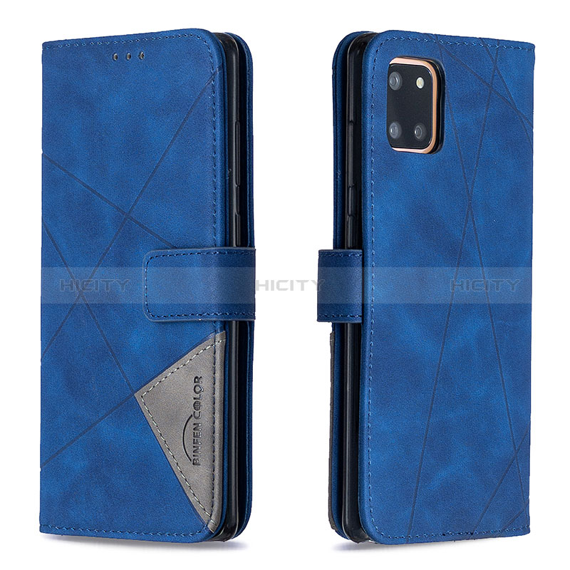 Coque Portefeuille Livre Cuir Etui Clapet B08F pour Samsung Galaxy A81 Bleu Plus