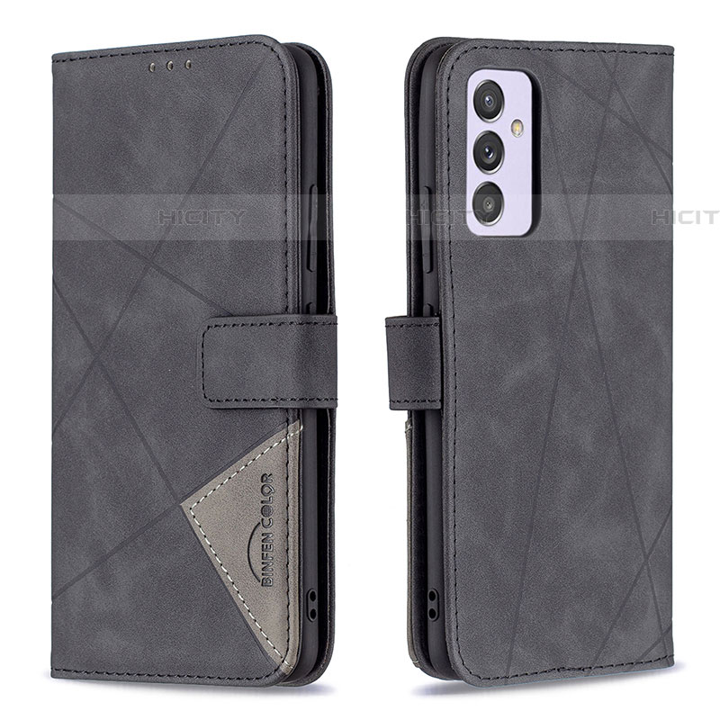 Coque Portefeuille Livre Cuir Etui Clapet B08F pour Samsung Galaxy A82 5G Noir Plus