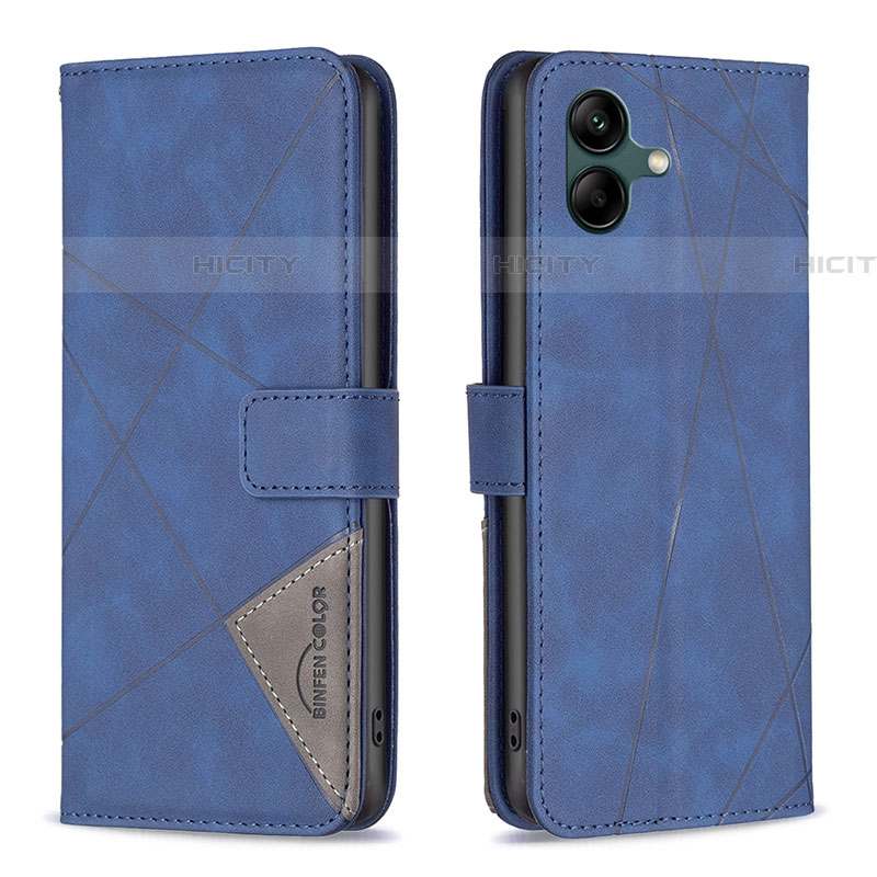 Coque Portefeuille Livre Cuir Etui Clapet B08F pour Samsung Galaxy F14 5G Bleu Plus