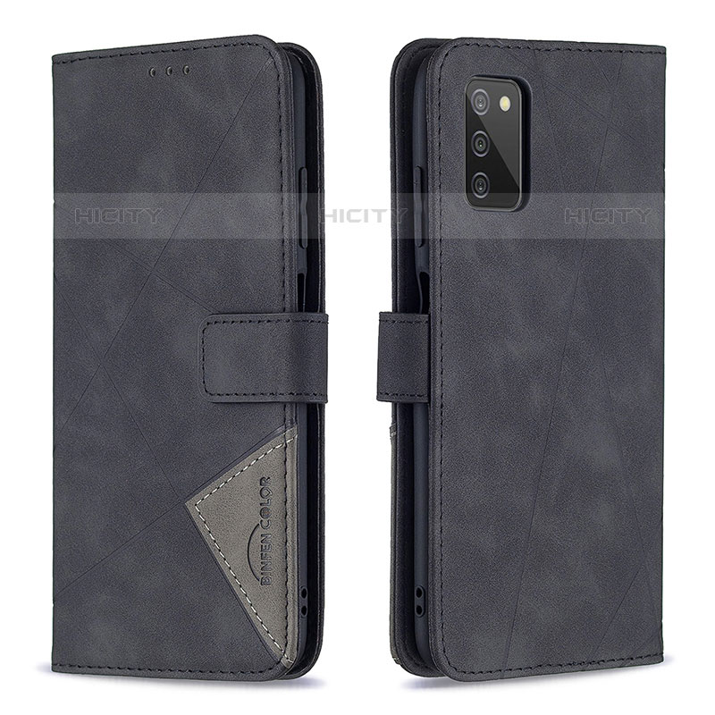 Coque Portefeuille Livre Cuir Etui Clapet B08F pour Samsung Galaxy M02s Noir Plus