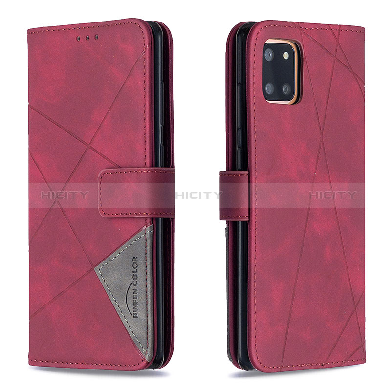 Coque Portefeuille Livre Cuir Etui Clapet B08F pour Samsung Galaxy Note 10 Lite Rouge Plus