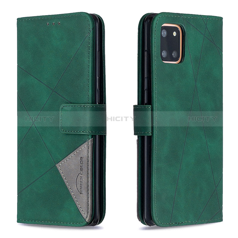 Coque Portefeuille Livre Cuir Etui Clapet B08F pour Samsung Galaxy Note 10 Lite Vert Plus