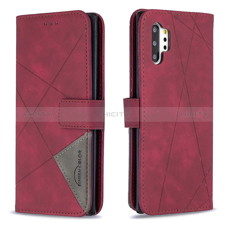 Coque Portefeuille Livre Cuir Etui Clapet B08F pour Samsung Galaxy Note 10 Plus 5G Rouge Plus