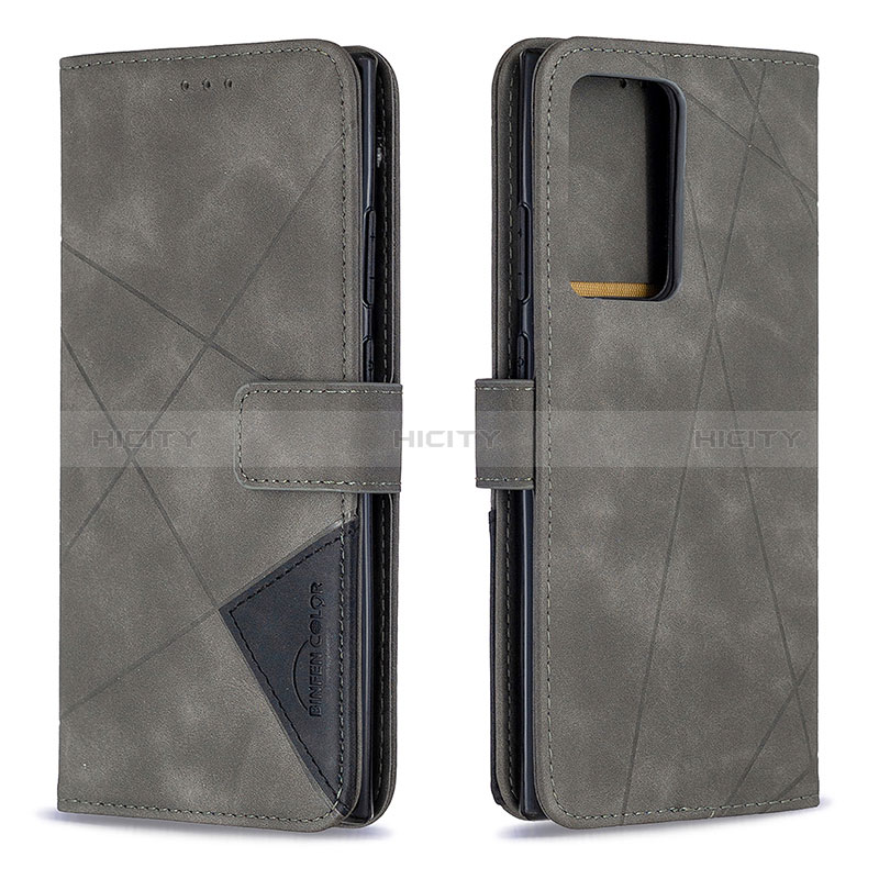 Coque Portefeuille Livre Cuir Etui Clapet B08F pour Samsung Galaxy Note 20 Ultra 5G Gris Plus