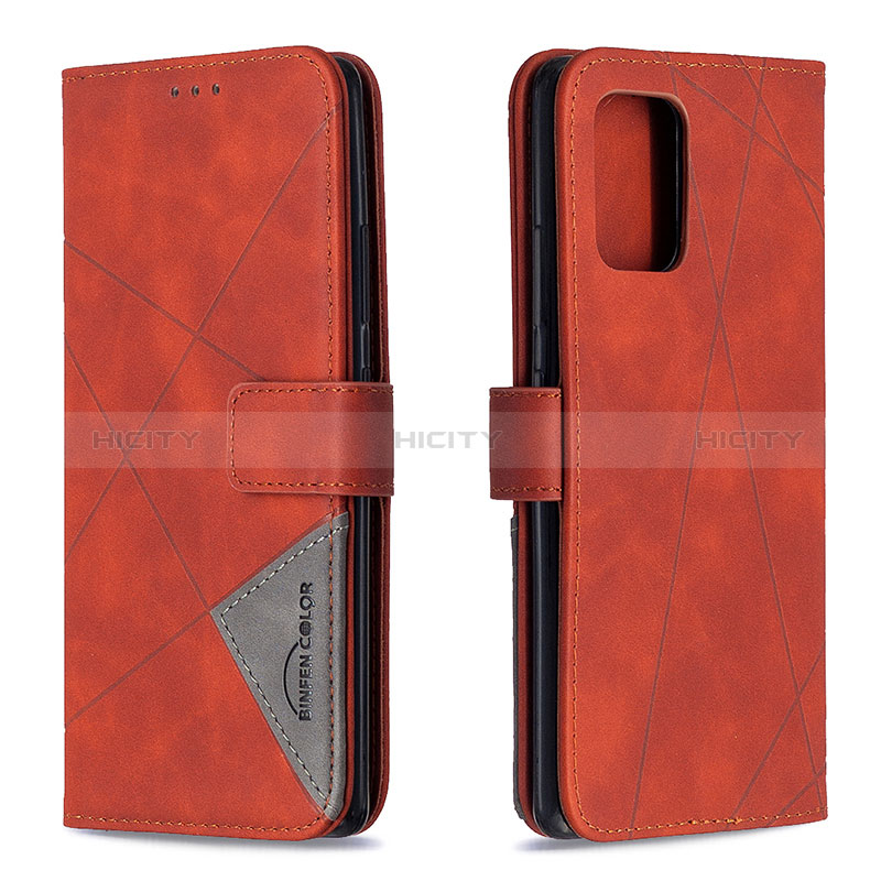 Coque Portefeuille Livre Cuir Etui Clapet B08F pour Samsung Galaxy S10 Lite Orange Plus