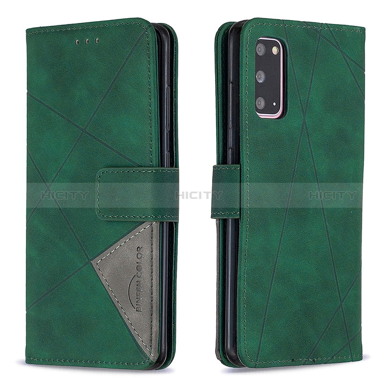 Coque Portefeuille Livre Cuir Etui Clapet B08F pour Samsung Galaxy S20 5G Vert Plus