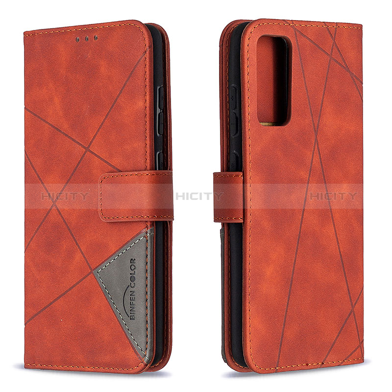 Coque Portefeuille Livre Cuir Etui Clapet B08F pour Samsung Galaxy S20 FE 5G Orange Plus