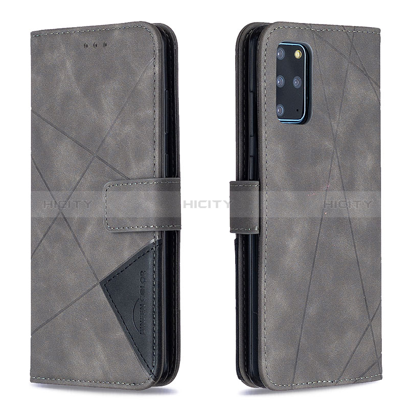 Coque Portefeuille Livre Cuir Etui Clapet B08F pour Samsung Galaxy S20 Plus 5G Gris Plus