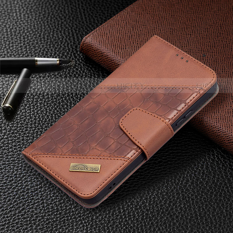 Coque Portefeuille Livre Cuir Etui Clapet B08F pour Samsung Galaxy S21 Plus 5G Marron Plus