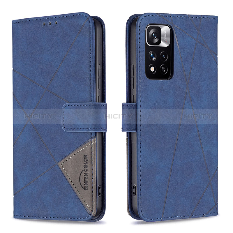 Coque Portefeuille Livre Cuir Etui Clapet B08F pour Xiaomi Mi 11i 5G (2022) Bleu Plus