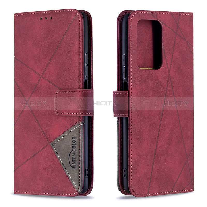 Coque Portefeuille Livre Cuir Etui Clapet B08F pour Xiaomi Mi 11T 5G Rouge Plus