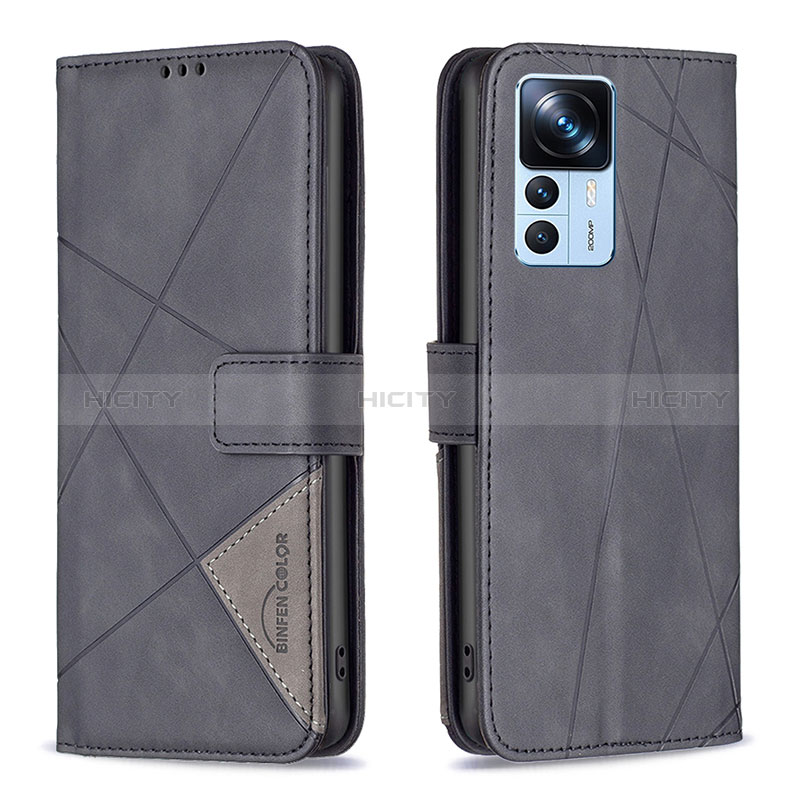 Coque Portefeuille Livre Cuir Etui Clapet B08F pour Xiaomi Mi 12T 5G Noir Plus