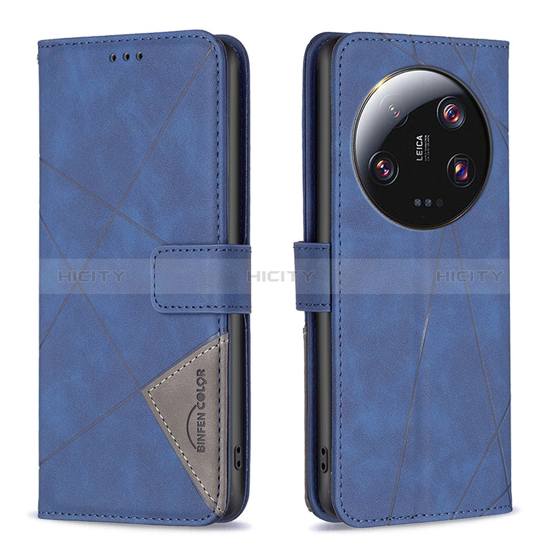 Coque Portefeuille Livre Cuir Etui Clapet B08F pour Xiaomi Mi 13 Ultra 5G Bleu Plus