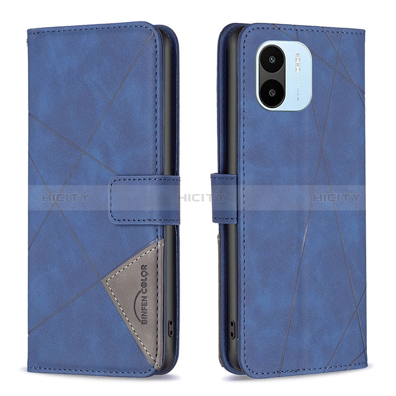 Coque Portefeuille Livre Cuir Etui Clapet B08F pour Xiaomi Poco C50 Bleu Plus