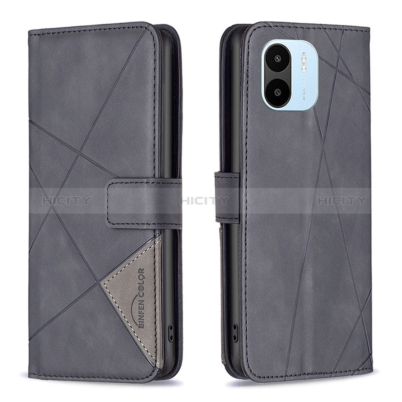 Coque Portefeuille Livre Cuir Etui Clapet B08F pour Xiaomi Poco C50 Noir Plus