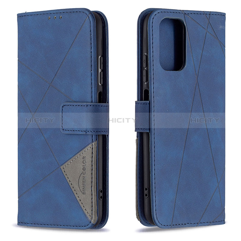 Coque Portefeuille Livre Cuir Etui Clapet B08F pour Xiaomi Poco M5S Bleu Plus