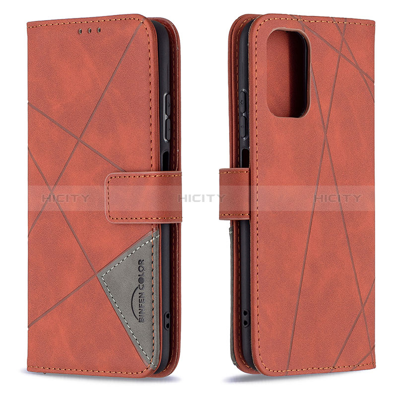 Coque Portefeuille Livre Cuir Etui Clapet B08F pour Xiaomi Redmi Note 10 4G Orange Plus