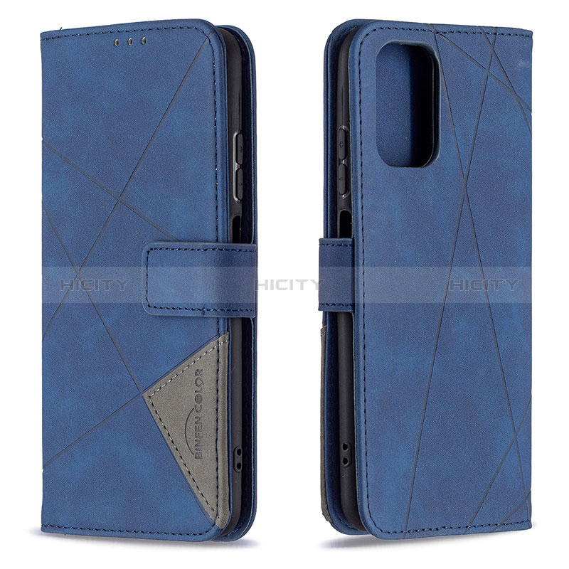 Coque Portefeuille Livre Cuir Etui Clapet B08F pour Xiaomi Redmi Note 10S 4G Bleu Plus