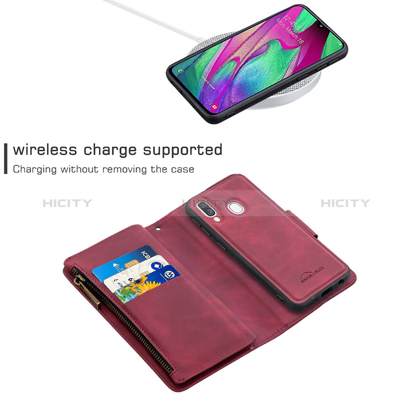 Coque Portefeuille Livre Cuir Etui Clapet B09F pour Samsung Galaxy A40 Plus