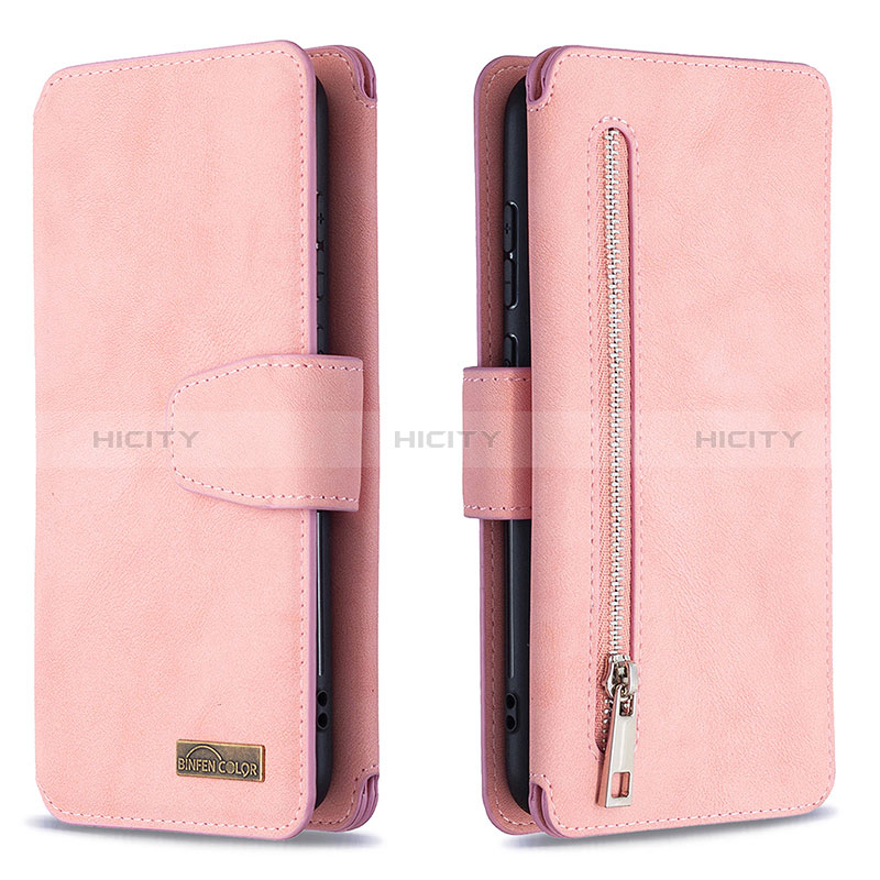 Coque Portefeuille Livre Cuir Etui Clapet B09F pour Samsung Galaxy M11 Or Rose Plus