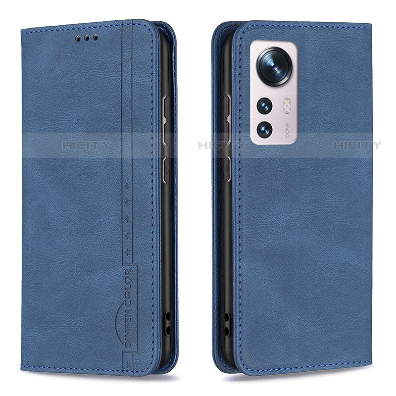 Coque Portefeuille Livre Cuir Etui Clapet B09F pour Xiaomi Mi 12X 5G Bleu Plus