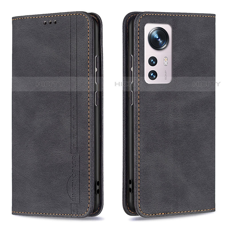 Coque Portefeuille Livre Cuir Etui Clapet B09F pour Xiaomi Mi 12X 5G Noir Plus