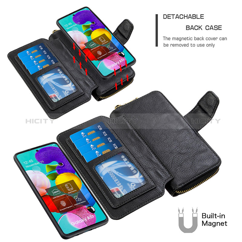 Coque Portefeuille Livre Cuir Etui Clapet B10F pour Samsung Galaxy A51 5G Plus