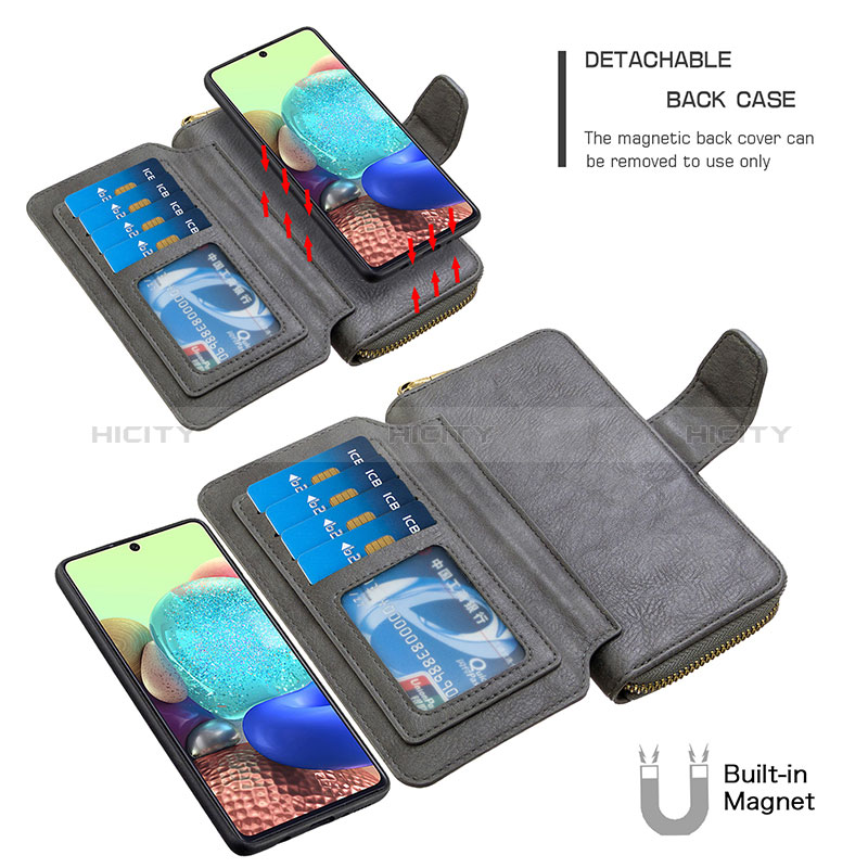 Coque Portefeuille Livre Cuir Etui Clapet B10F pour Samsung Galaxy A71 5G Plus