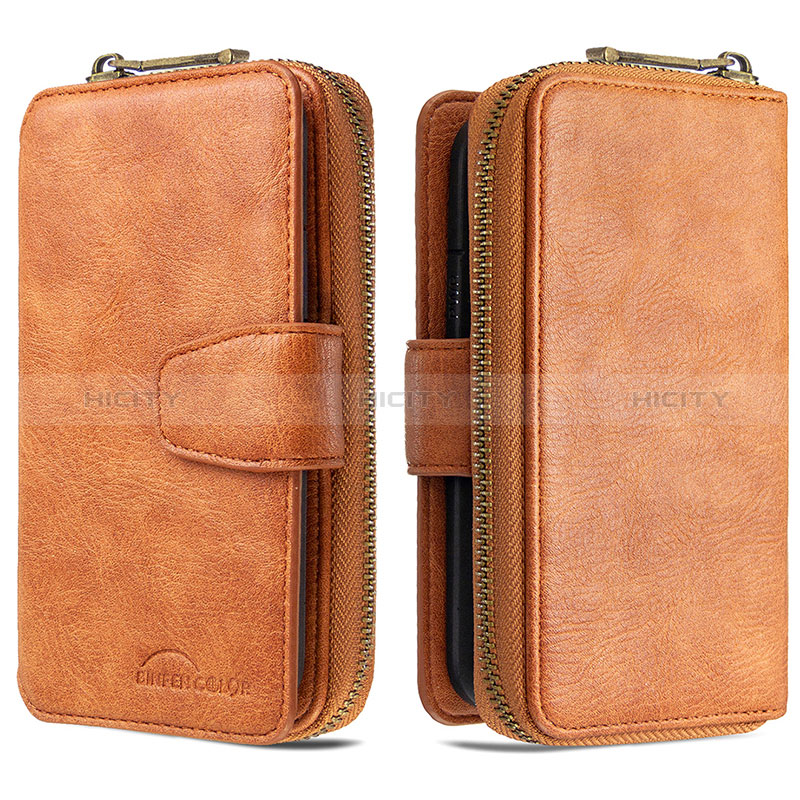 Coque Portefeuille Livre Cuir Etui Clapet B10F pour Samsung Galaxy Note 10 Lite Marron Plus