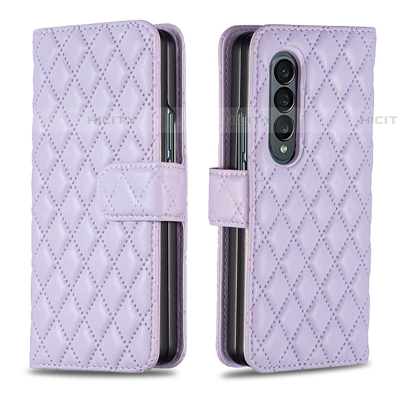 Coque Portefeuille Livre Cuir Etui Clapet B10F pour Samsung Galaxy Z Fold4 5G Violet Plus