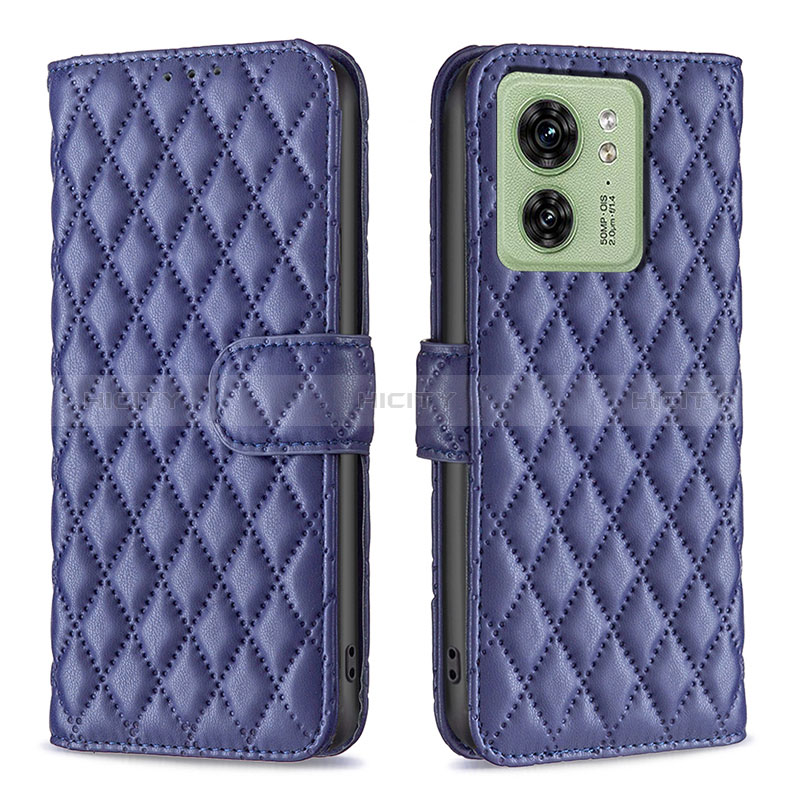 Coque Portefeuille Livre Cuir Etui Clapet B11F pour Motorola Moto Edge (2023) 5G Bleu Plus