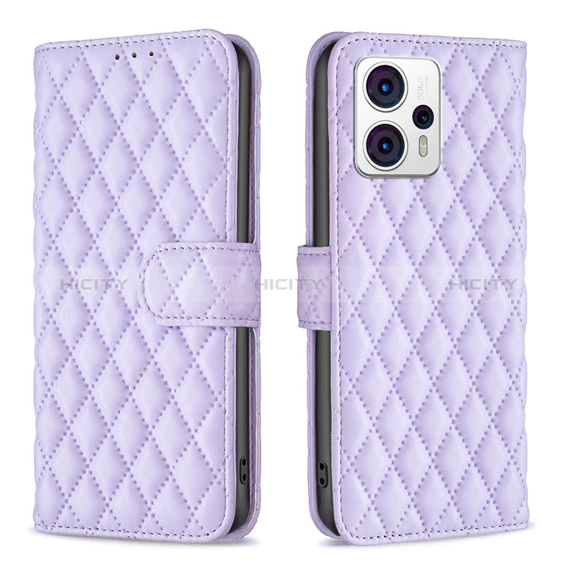 Coque Portefeuille Livre Cuir Etui Clapet B11F pour Motorola Moto G13 Violet Plus