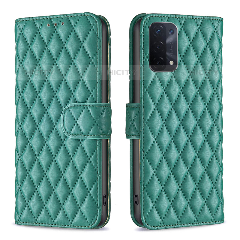 Coque Portefeuille Livre Cuir Etui Clapet B11F pour OnePlus Nord N200 5G Vert Plus